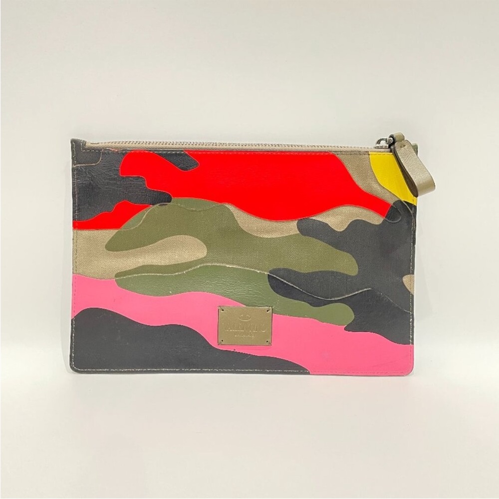 Valentino Garavani Multicolor Camouflage Pouch